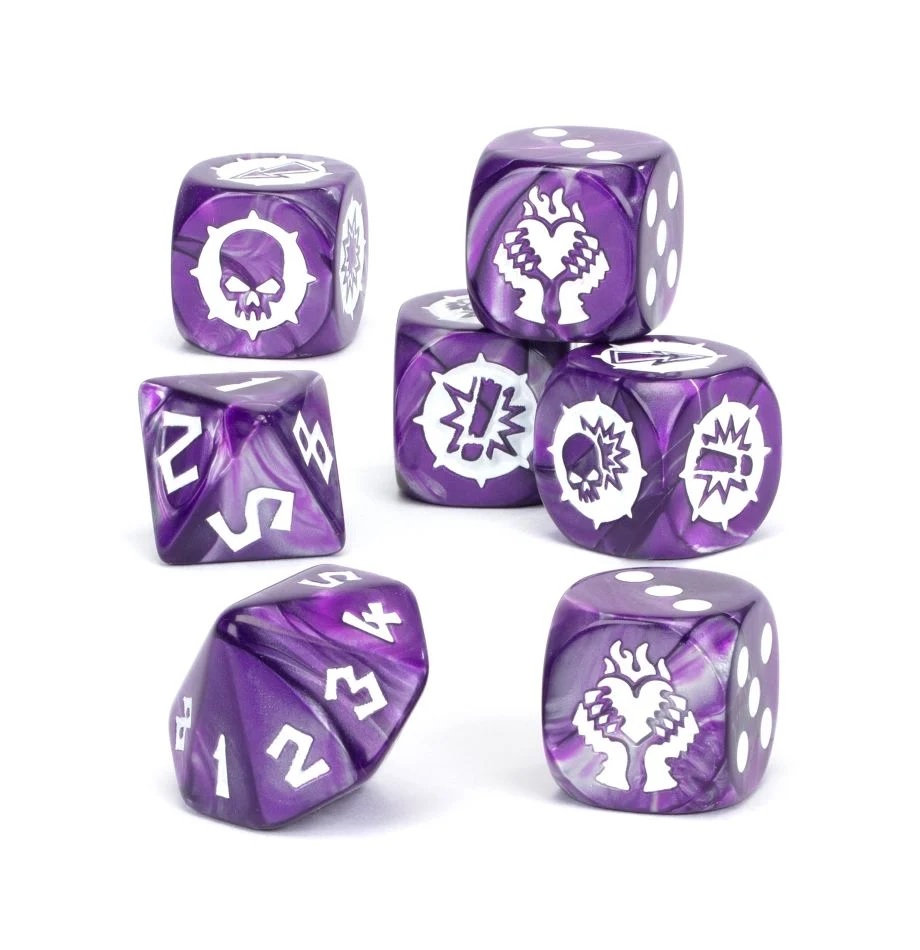 Blood Bowl Dark Elf Team Dice Set