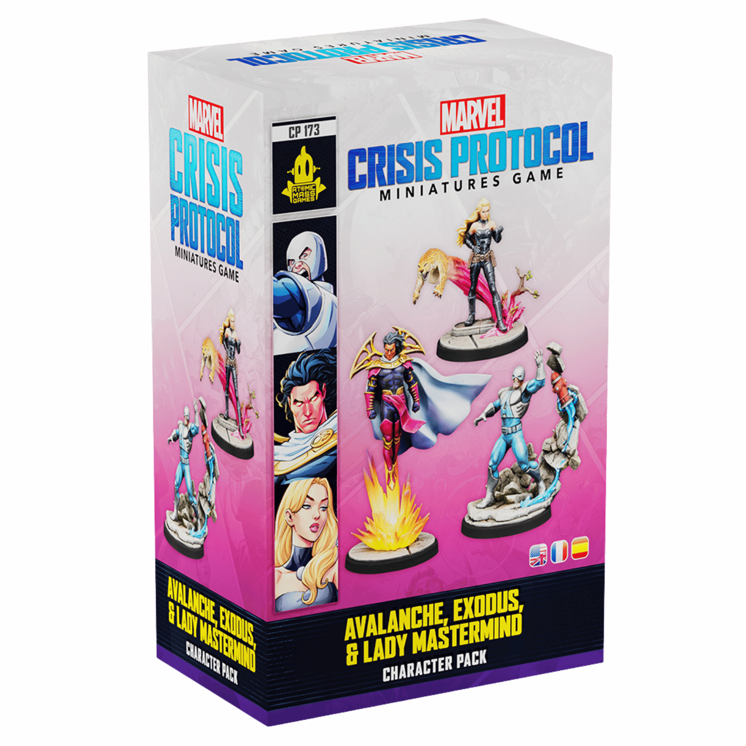 thumbnail interactive-video image 1 of Marvel: Crisis Protocol - Avalanche, Exodus & Lady Mastermind Character Pack (CP173) | Atomic Mass Games 1 of 5