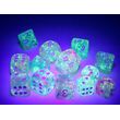 Nebula® Wisteria/white Luminary™ 16mm Dice Block™ (12 dice)