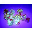 Nebula® Red/silver Luminary™ 16mm Dice Block™ (12 dice)