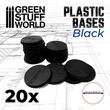 Plastic Bases - Round 28.5mm Black (20)