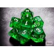 Translucent Mini-hedral™ Green/white 7-Die Set