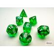 Translucent Mini-hedral™ Green/white 7-Die Set
