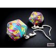 Hoor Earrings Festive Mosaic Mini-Poly D20