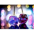 Stud Earrings Nebula® Nocturnal™ Mini-Poly d20 Pair