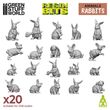Rabbits 3D Resin Set