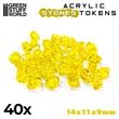 Plastic Stones 12mm Yellow (x40)