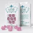 Elvish Shimmering Pink & White Dice Set