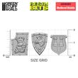 3D printed - Old World Medieval Shields x12