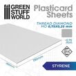 Plasticard Styrene Diamond Sheet HO 0.75mm