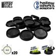 Hollow Plastic Bases - Black 32mm