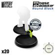 Hollow Plastic Bases - Black 32mm