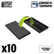 Plastic Rectangular Bases 25x50mm (10)