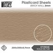 Plasticard Styrene Brick Wall 3mm