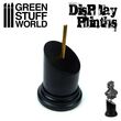 Black Round Bust Plinth 5x5cm