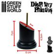 Black Round Bust Plinth 5x5cm