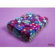 Gemini Purple Teal/Gold 16mm d6 Dice Block (12)