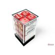 WW2 Japanese Opaque Red/White 16mm D6 Dice Block (12)