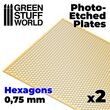 Photo-etched Hexagons Size M (2)
