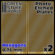 Photo-etched Hexagons Size M (2)
