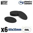 Plastic Oval Base 60x35mm (6)