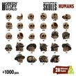 3D Printed - Skulls & Bones - Battlefield Skulls - Humans x1000