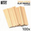 Wood Sticks Round End Flat Profile 140x5mm (pack x100)