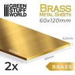 Brass Metal Sheets 60x120mm (pack x2)
