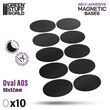 Adhesive Oval Magnetic Bases 90x52mm AOS (x14)