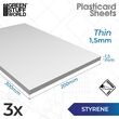 HIPS Plasticard Sheet 1.5mm (pack x3)
