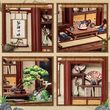 Miniature House Model Kit Kirishima Cha-an 19 x 14 cm