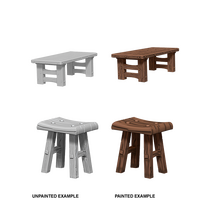 Wooden Table & Stools