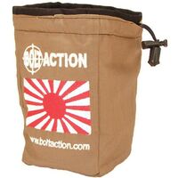 Bolt Action Japanese Dice Bag & White Dice