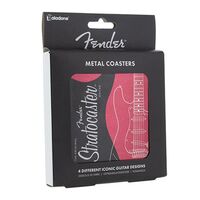 Fender Metal Coasters 4-Pack Size: 9 x 9 cm
