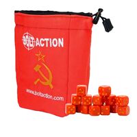 Bolt Action Soviet Dice Bag & Red Dice