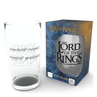 Lord of the Rings Pint Glass Inscription