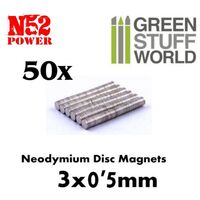 Neodymium Magnets N52 3x0,5mm (50)