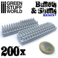 3D printed set - Resin Bullets and Shells