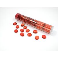 Crystal Orange Glass Stones in 5 1/2" Tube (40+)