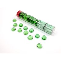 Crystal Light Green Glass Stones in 5 1/2" Tube (40+)