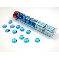 Crystal Light Blue Glass Stones in 5 1/2" Tube (40+)