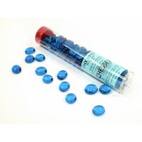 Crystal Aqua Blue Glass Stones in 5 1/2" Tube (40+)