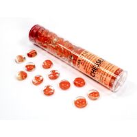 Orange Catseye Glass Stones in 5 1/2" Tube (40+)