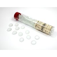 Crystal Clear Frosted Glass Stones in 5 1/2" Tube (40+)