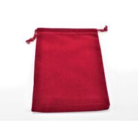 Suedecloth Dice Bag (L) Red 5" x 7 1/2"