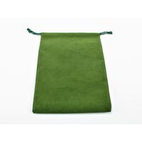 Suedecloth Dice Bag (L) Green 5" x 7 1/2"