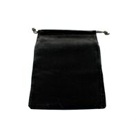 Suedecloth Dice Bag (L) Black 5" x 7 1/2"