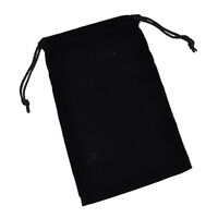 Suedecloth Dice Bag (S) Black 4" x 5 1/2"