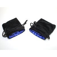 Velvet Bag Black / Blue Inside 3.75" x 4"