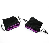 Velvet Bag Black / Purple Inside 3.75" x 4"